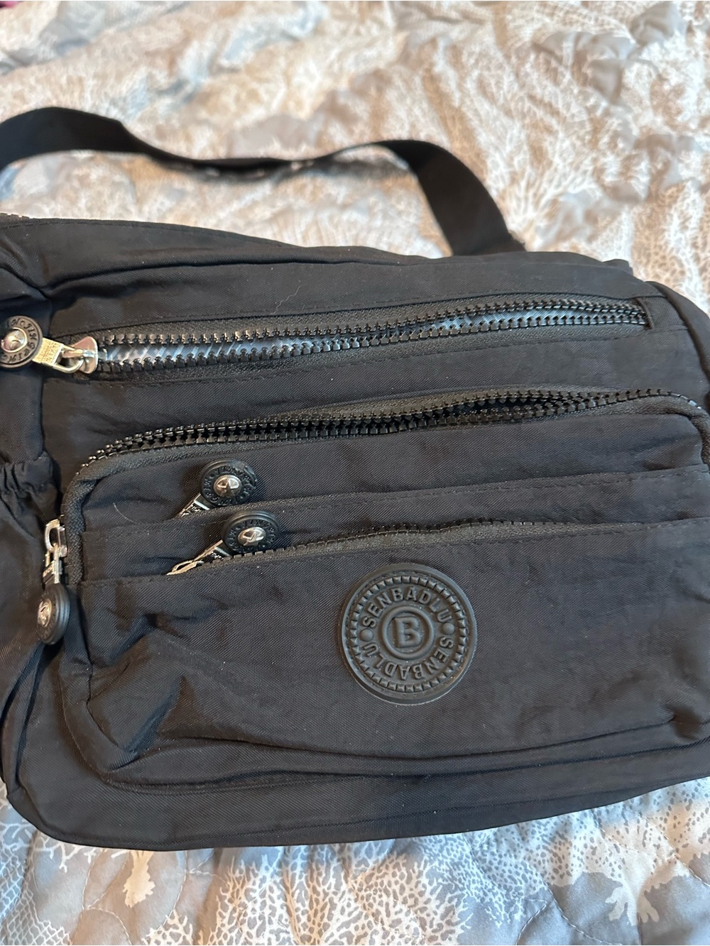 Women’s Black Crossbody Organizer Bag - senbadlu